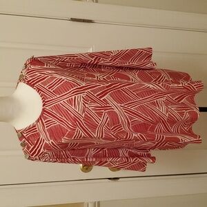 Red and White Antthony Tunic Top